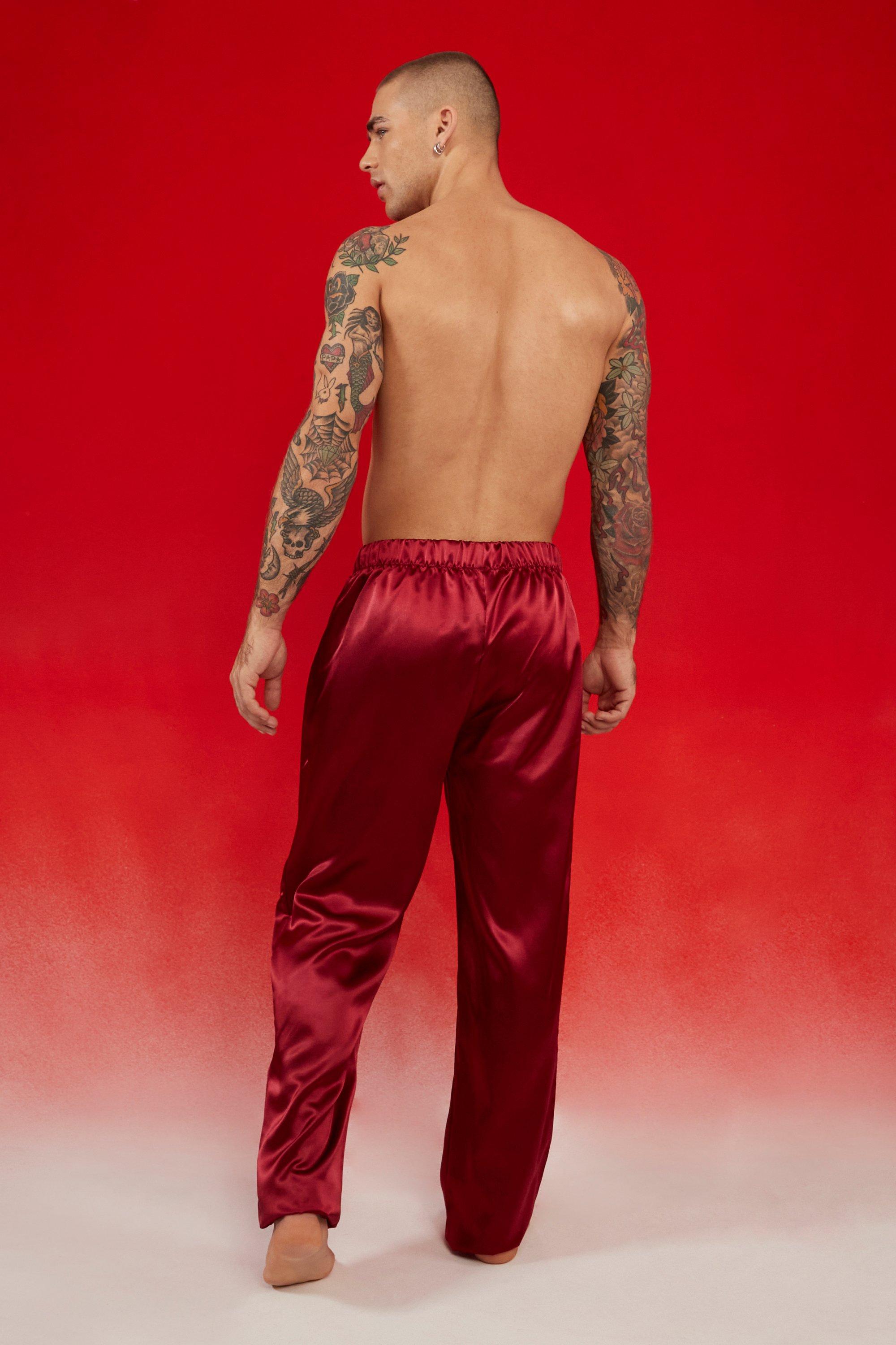 Mens cheap satin joggers